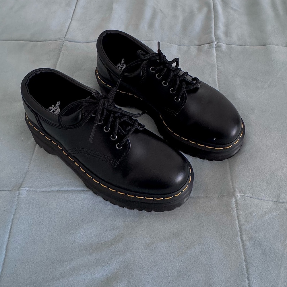 Black Leather Dr. Martens Oxfords